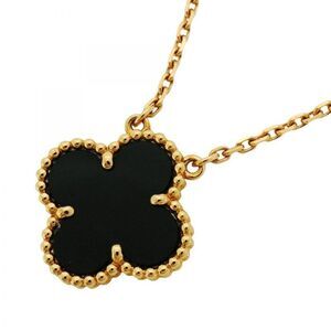 Van Cleef & Arpels Necklace Vintage Alhambra 18K Yellow Gold Yellow Gold Onyx